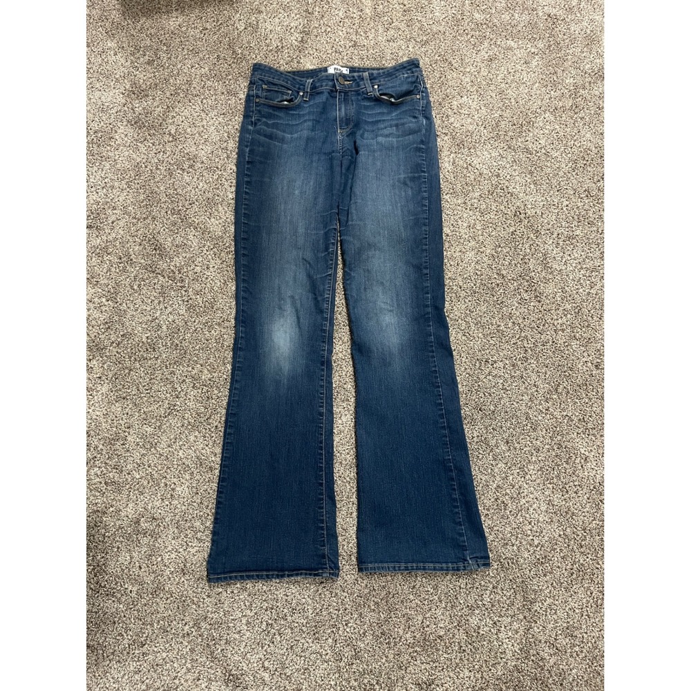 Paige Skyline Boot Jeans Size 30 Medium‎ Wash Bootcut Denim Stretch Pants 30x34